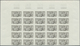 Monaco: 1951, Visiting Card Stamps Complete Set Of Five In IMPERFORATE Blocks Of 25 From Upper Margi - Oblitérés