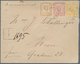 Montenegro: 1879 (ca), Registered Envelope To Austria Franked 1879 Second Printing 2n Yellow (Michel - Montenegro