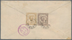 Montenegro: 1890, Envelope Registered To New York Bearing Complete Set Of Second Printing 2n To 25n - Montenegro