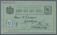 Montenegro - Ganzsachen: 1894. 5 N Black/bluish Prince Nicholas Stationery Card To An Address In WUE - Montenegro