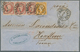 Norwegen: 1860. Envelope (horizontal And Vertical Fold, Traces Of Ageing) Addressed To France Bearin - Covers & Documents