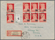 Norwegen: 1948 Registered Cover With Attractive Multiple Franking 25+5 On 20+10 In Red From Moss To - Briefe U. Dokumente