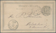 Delcampe - Norwegen - Ganzsachen: 1882/1891, Four Postal Stationery Postcards 5 Öre Gray And 6 Öre Brown To Den - Entiers Postaux