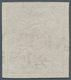 Österreich: 1850, 1 Kr. Wappen Handpapier Braunorange Mit Deutlichem Randdruck Und Teilstempel "..NF - Unused Stamps