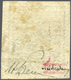 Österreich: 1850, 9 Kreuzer Blau, Handpapier, Type IIIa, Platte 5, SENKRECHT GESTREIFTES Papier, All - Neufs