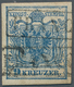 Österreich: 1850, 9 Kr Dunkelblau, Maschinenpapier Type III B, Gut Gerandete Und Frische Marke, Entw - Ungebraucht