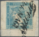 Österreich: 1851 Zeitungsmarke (0.6 Kr.) Grünlichblau Auf Deutlich Geripptem Papier, Verwendet Auf K - Unused Stamps