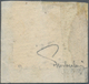 Österreich: 1851 Zeitungsmarke (0.6 Kr.) Grünlichblau Auf Deutlich Geripptem Papier, Verwendet Auf K - Unused Stamps