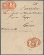 Österreich: 1858, 5 Kr Rot U. 2 X 10 Kr Braun, Davon Eine Marke Rückseitig, Alle Marken In Type I, J - Unused Stamps