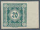 Österreich - Portomarken: 1922, Ziffern, 10 Kr. Bis 50 Kr. Kleines Format, Sechs Werte Ungezähnt Vom - Postage Due