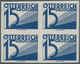 Delcampe - Österreich - Portomarken: 1925, Ziffern 1 Gr. Bis 60 Gr., 13 Werte Je In Ungezähnten 4er-Blocks, Pos - Postage Due