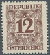 Österreich - Portomarken: 1949/1957, Ziffern, Vier Essays Einer Nicht Realisierten Zeichnung Mit Wer - Portomarken