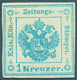 Österreich - Zeitungsstempelmarken: 1859, 1 Kreuzer Hellblau, Type I (sogenanntes "Provisorium"), Re - Newspapers