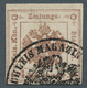 Österreich - Zeitungsstempelmarken: 1858, 4 Kreuzer Dunkelbraun, Type I, Dreiseits Vollrandig, Oben - Zeitungsmarken