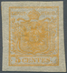 Österreich - Lombardei Und Venetien: 1850, 5 C Orange, Ungebrauchtes Ausnahme-Exemplar Mit Vollem Or - Lombardo-Vénétie