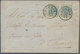 Österreich - Lombardei Und Venetien: 1850, 2 X 45 C Blau, Handpapier, Je Vollrandig, MeF Auf Kompl. - Lombardy-Venetia