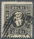Österreich - Lombardei Und Venetien: 1858, 3 Soldi Schwarz Type I Auf Starkem KARTONPAPIER (0,14 Mm) - Lombardo-Vénétie