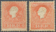 Österreich - Lombardei Und Venetien: 1858/1859, 5 So Rot In Type I Und Type II, Je Ungebraucht Mit O - Lombardy-Venetia