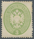 Österreich - Lombardei Und Venetien: 1863, 3 So Doppeladler Gelblichgrün, Ungebraucht In Farbfrische - Lombardo-Vénétie