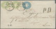 Österreich - Lombardei Und Venetien: 1863, 2x 3 Soldi Grün + 10 Soldi Blau Auf Brief Von Padua Nach - Lombardy-Venetia