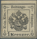Österreich - Lombardei Und Venetien - Zeitungsstempelmarken: 1858, 1 Kr. Schwarz, Mit Guten Bis Brei - Lombardo-Vénétie