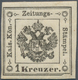 Österreich - Lombardei Und Venetien - Zeitungsstempelmarken: 1859, 1 Kr. Schwarz, Farbfrisch Und All - Lombardy-Venetia