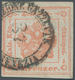 Österreich - Lombardei Und Venetien - Zeitungsstempelmarken: 1858, 4 Kr Rot, Farbfrisches, Voll- Bis - Lombardo-Vénétie