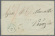 Österreichische Post In Der Levante: 1860 "Prevesa / 12 / 4" Blauer Einkreisstemstempel Auf Faltbrie - Levante-Marken