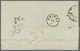 Österreichische Post In Der Levante: 1860 "Prevesa / 12 / 4" Blauer Einkreisstemstempel Auf Faltbrie - Levant Autrichien