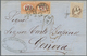 Österreichische Post In Der Levante: 1874, 25 Kr Graulila, Handschriftlich übergehend Entwertet Mit - Levante-Marken