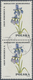 Polen: 1967, Medicinal Plants, 5zł. "Iris Sibirica" Without Value (missing Red Colour), Vertical Pai - Ungebraucht