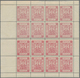 Polen - Bestellpostanstalten: PRZEDBORZ 1917, 2gr. Carmine, Perforated 11½, Block Of 16 (=left Half - Other & Unclassified