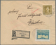 Polen - Bestellpostanstalten: PRZEDBORZ 1918, 6h. Blue/light Olive Paying Local Charge On Registered - Autres & Non Classés