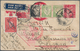 Portugal - Ganzsachen: 1943. Portuguese Air Mail Postal Stationery Card $1 Red (faults) Upgraded Wit - Entiers Postaux
