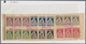 Rumänien - Zwangszuschlagsmarken: 1921/1928. 7 Strips Of Three (different Values), Tied By Violett S - Other & Unclassified