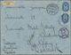 Russland: 1899 Registered Cover With White Registration Label From Kronstadt To Haslev Redirected To - Autres & Non Classés