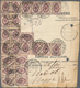 Russland: 1909 Accompanying Card For A Parcel With Declared Value With Unusual Franking (high Values - Other & Unclassified