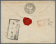 Russland - Ganzsachen: 1848, Envelope 10 K. Black, Watermark Inverted, Canc. Pen Cross W. Boxed Verm - Stamped Stationery