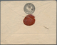 Russland - Ganzsachen: 1855 Postal Stationery Envelope From St. Petersburg With Red Boxed Cancel Via - Ganzsachen