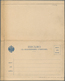 Russland - Ganzsachen: 1890 (ca.) Essay Für Antwortkartenbrief Ohne Werteindruck, Blaue Größere Schr - Entiers Postaux