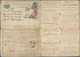 Russland - Ganzsachen: 1899. Advertisement Folded Letter 7 Kon Blue. Used With Additional Franking ( - Entiers Postaux