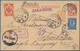 Russland - Ganzsachen: 1916 Registered And Censored Postal Stationery Card From Petrograd To Copenha - Stamped Stationery