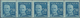 Schweden: 1920 'King Gustaf V' 20øre Blue, Horizontal Strip Of Five Coil Stamps, Perforated Vertical - Neufs