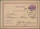 Schweden - Ganzsachen: 1880, Two Stationery Question-cards 6 Ö Violet To Kobenhavn, One From "HELSIN - Entiers Postaux