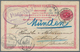Schweden - Ganzsachen: 1896 Postal Stationery Card 10 øre Used From Lund To Münden, Germany Missent - Entiers Postaux