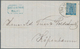 Schweden - Stempel: FRA SVERRIG 28.7.1871 Als Seltener K1 Auf 1858, 12 Öre Blau Auf Frischem Falt-Co - Autres & Non Classés
