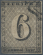 Schweiz - Zürich: 1846 6 Rp. Mit Waag. Unterdrucklinien, Type V, 45. Marke Des Bogens, Gestempelt Mi - 1843-1852 Timbres Cantonaux Et  Fédéraux