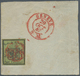 Schweiz - Genf: 1845 Kleiner Adler 5 C. Schwarz/gelbgrün, Entwertet Mit Voll Aufgesetzter, Roter Gen - 1843-1852 Kantonalmarken Und Bundesmarken