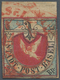 Schweiz - Basel: 1845 Basler Taube 2½ Rp. Schwarz/lebhaftblau/karmin Von Der Ersten Auflage, Mit 5mm - 1843-1852 Federal & Cantonal Stamps