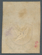Schweiz - Basel: 1845 Basler Taube 2½ Rp. Schwarz/lebhaftblau/karmin Von Der Ersten Auflage, Mit 5mm - 1843-1852 Timbres Cantonaux Et  Fédéraux
